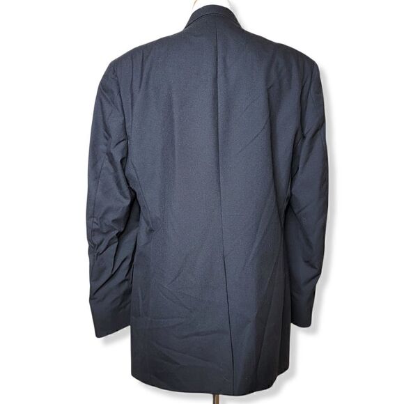 Roundtree & Yorke Dillard's Double Button Suit Jacket Black - Picture 4 of 14